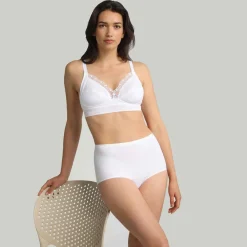 Lot de 2 culottes hautes - Blanc Playtex en coton bio