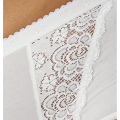 Lot de 4 culottes hautes - Blanc sloggi Chic Maxi 4P WHITE en coton
