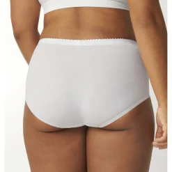 Lot de 4 culottes hautes - Blanc sloggi Chic Maxi 4P WHITE en coton