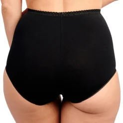 Lot de 2 culottes taille haute coton Noir - Sans Complexe en coton bio