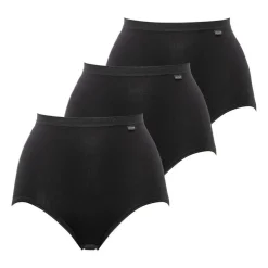 Lot de 3 culottes taille haute coton Noir - Sans Complexe en coton bio