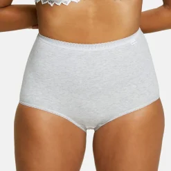 Lot de 2 culottes taille haute en coton biologique gris
