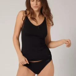 Lot de 2 débardeurs Noir Sloggi en coton
