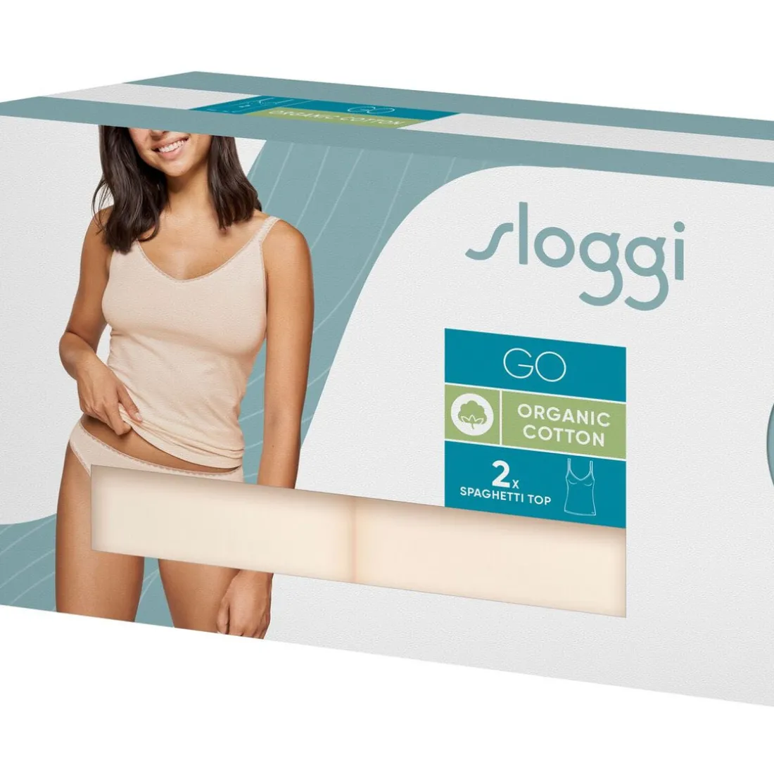 Lot de 2 débardeurs Rose Sloggi en coton
