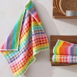 Lot de 3 essuie-mains pois et rayures lot de 3 Becquet - Multicolore
