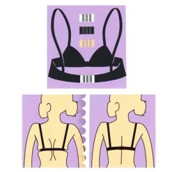 Lot de 3 Extensions de Soutien-Gorge 4,5Cm (3 Agraphes) Noir-Blanc-Chair