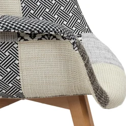 Lot de 2 Fauteuils Patchwork Gris