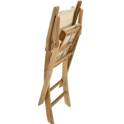 Lot de 2 fauteuils pliants textilène couleur beige