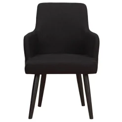 Lot de 2 Fauteuils Tissu Noir LUDVIG