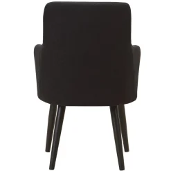 Lot de 2 Fauteuils Tissu Noir LUDVIG