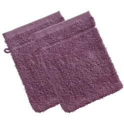 Lot de 2 gants CLAIRE 420 g/m² violet prune