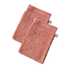 Lot de 2 gants de toilette épais BEESPONGE rose