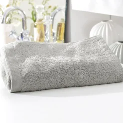 Lot de 2 gants de toilette CAROLINE 15x21 gris perle
