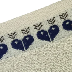Lot de 2 gants de toilette RECIT D'HIVER 15x21 blanc ivoire