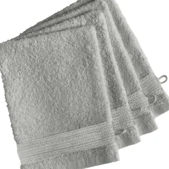 Lot de 4 Gants de Toilette en Coton 420 gm² TERTIO®- Gris Perle