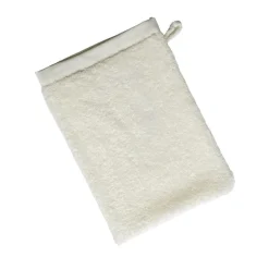 Lot de 2 gants de toilette 480g/m² SAMIA blanc cassé 15x21cm