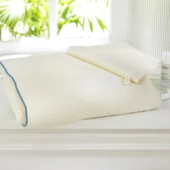 Lot de 2 gants de toilette 480g/m² SAMIA blanc cassé 15x21cm