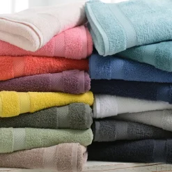 Lot de 2 gants de toilette en coton 420g/m² CLAIRE 15x20cm rose poudré