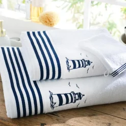 Lot de 2 Gants de toilette en coton PHARE blanc