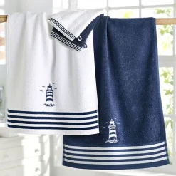 Lot de 2 Gants de toilette en coton PHARE blanc