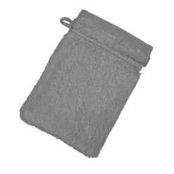 Lot de 2 gants de toilette COTON EGYPTE gris silex
