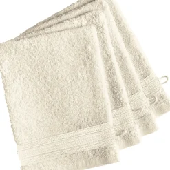 Lot de 4 gants de toilette coton 600 gm² écru 15x22 TERTIO®