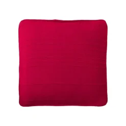 Lot de 2 housses coussin en coton-rose framboise