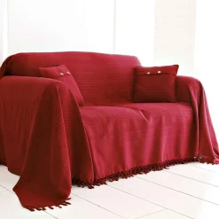 Lot de 2 housses de coussin JC ORION rouge