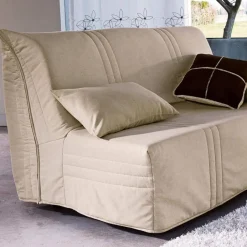 Lot de 2 Housses de coussin KEVARA beige chiné