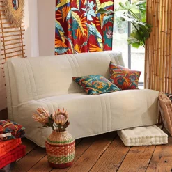 Lot de 2 Housses de coussin KEVARA beige chiné