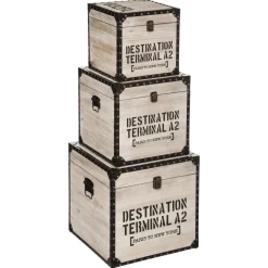 Lot De 3 Malles Carrés FACTORY