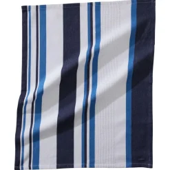 Lot de 2 ou 4 torchons en coton 50x65 STRIPED bleu