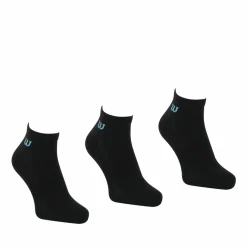 Lot de 3 paires de chaussettes basses homme Essentiel Wilson Noir en coton