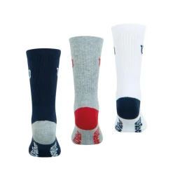 Lot de 3 paires de chaussettes mi-hautes garçon Essentiel Wilson bleu en coton