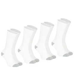 Lot de 4 paires de chaussettes mi-hautes homme Ecopack Sport Athena blanc en coton