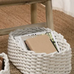 Lot de 03 paniers INDIES 36x26x16cm/ 33x23x14cm /30x20x12cm
