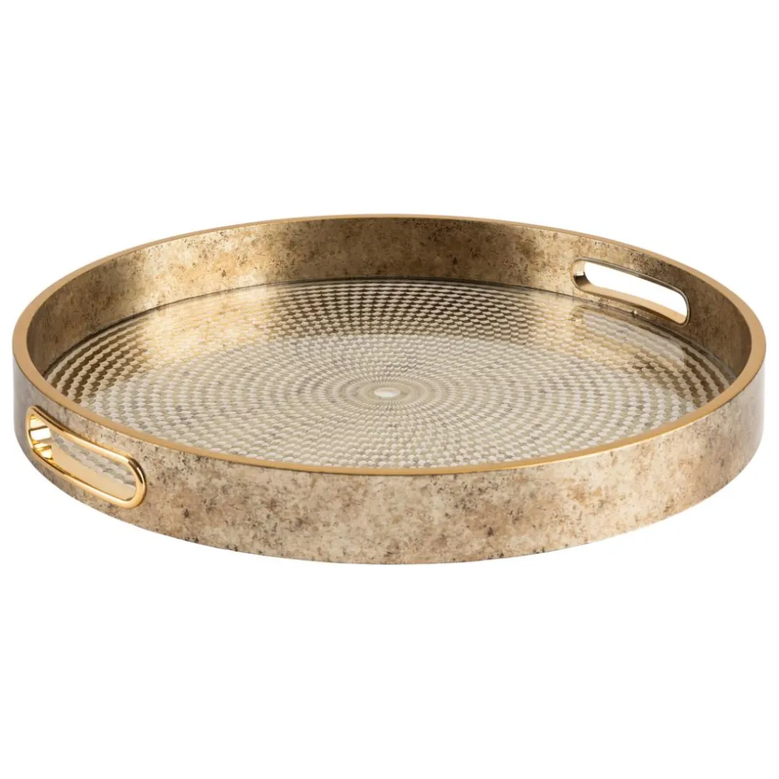 Lot de 2 plateaux Elya Doré