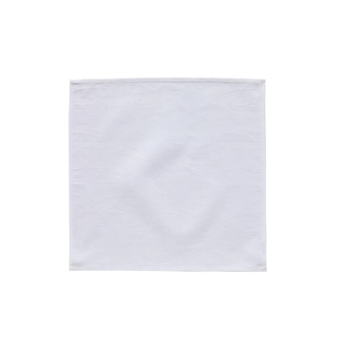 Lot de 6 serviettes coton jacquard Ombelle Blanc des Vosges - Blanc