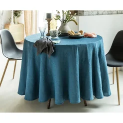Lot de 3 Serviettes de table FONTANA Bleu orage