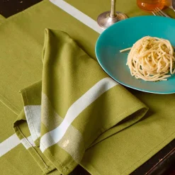 Lot de 2 serviettes de table La nonna Pistacchio 45 x 45