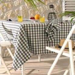 Lot de 3 Serviettes de table en coton DOULIANAP 45x45 cm gris