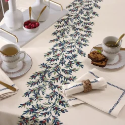 Lot de 4 serviettes de table 40x40 blanc cassé