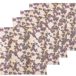 Lot de 4 serviettes de table GLYCINAP 40x40 violet violine