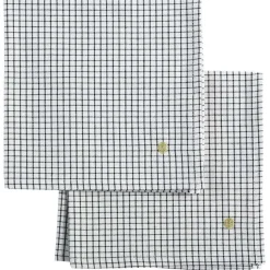 Lot de 2 serviettes de table GUSTAVE Caviar 40 x 40
