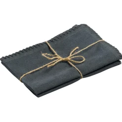 Lot de 2 serviettes de table recyclées Delia Ombre