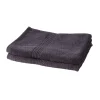 Lot de 2 serviettes de toilette TODAY, Fusain gris anthracite