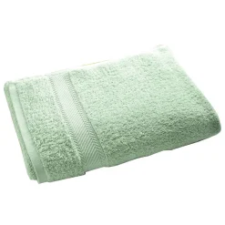 Lot de 2 serviettes de toilette CLAIRE 420 en coton vert jade