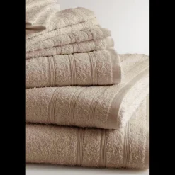 Lot de 2 serviettes invité coton 600 gm² écru 30x50 TERTIO®