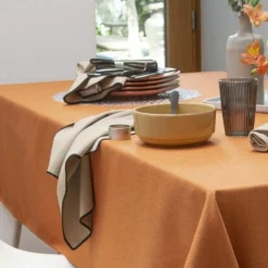 Lot De 3 Serviettes orange 45 x 45 cm