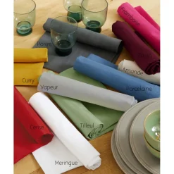 Lot De 6 Serviettes Poivre 45 x 45 cm - UNI